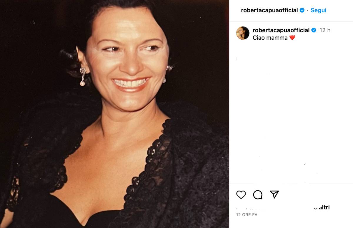 Roberta Capua: morta mamma